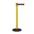 Montour Line Stanchion Belt Barrier Yellow Post 13ft.Black/Red Belt MS630-YW-BRD-130
